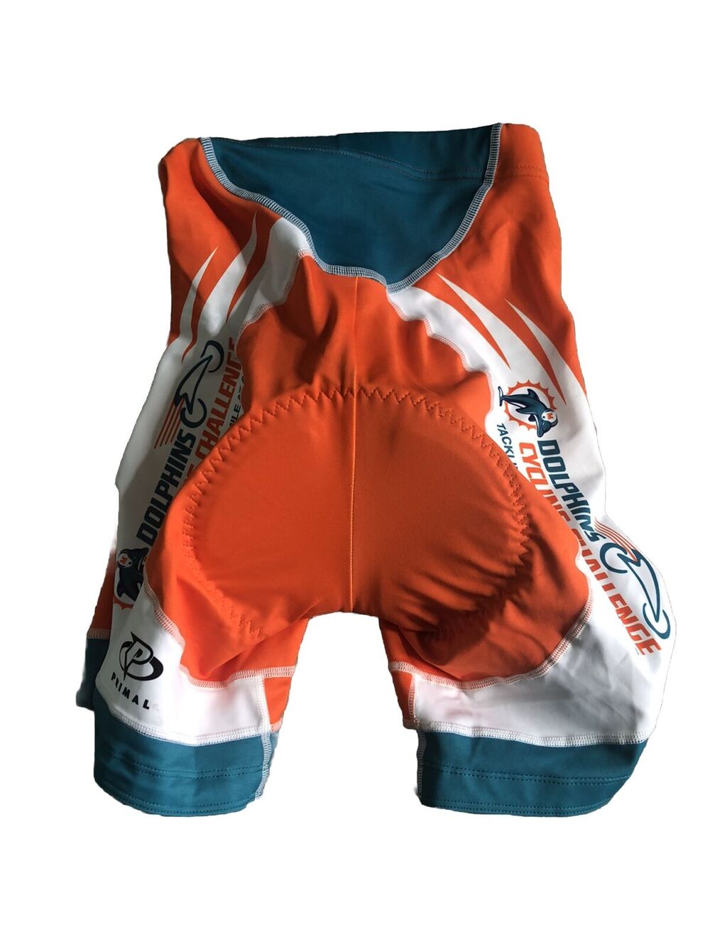 NWOT primal Cycling Shorts Women’s Evo 2.0 Corsa MIAMI DOLPHINS Teal Orange Sz S
